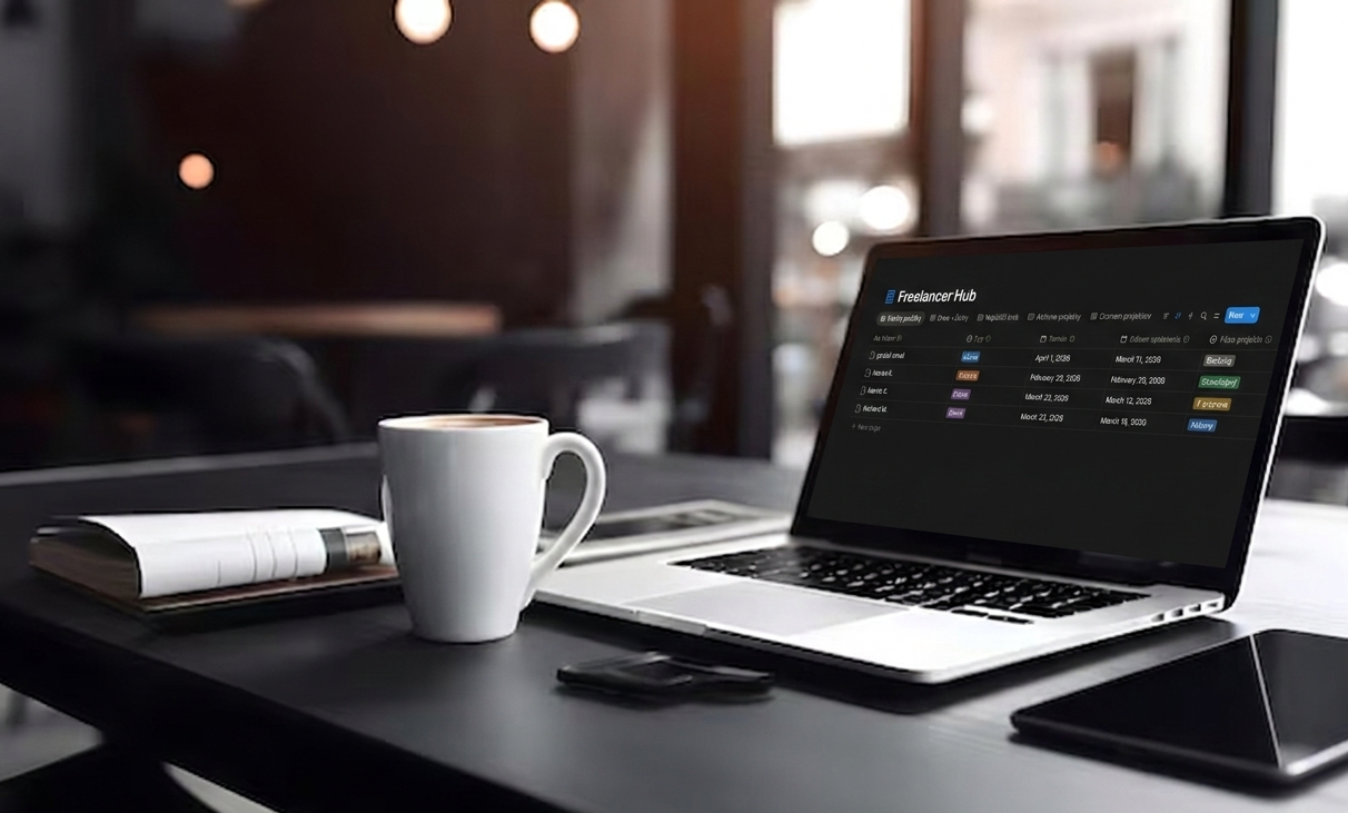 Freelancer Hub on laptop