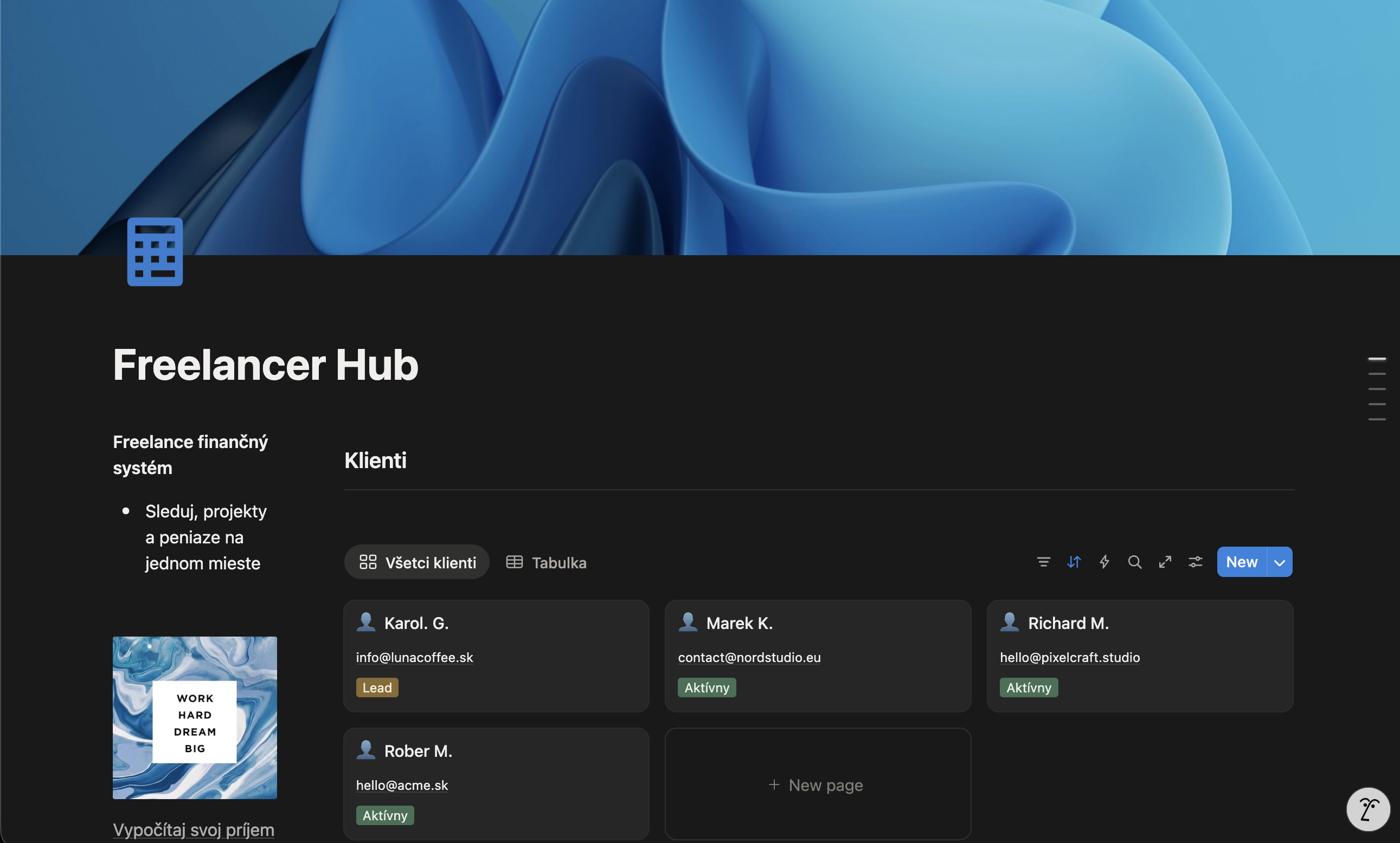 Freelancer Hub projects preview